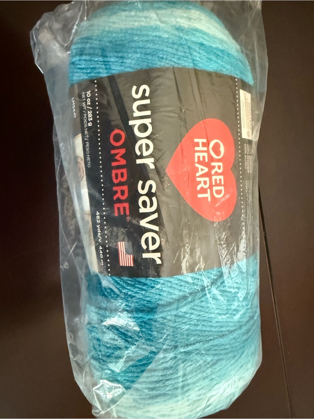 Red Heart Super Saver Ombre Yarn in Aqua (Scuba) Ombre